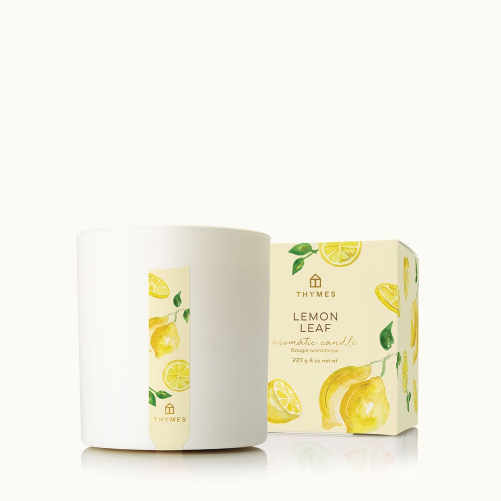 Thymes Lemon Leaf Poured Candle is a Sparkling Citrus Scent to Fill Your Home image number 0